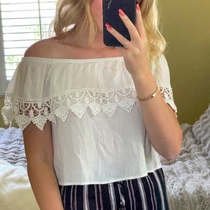 Ambiance White Off The Shoulder Top